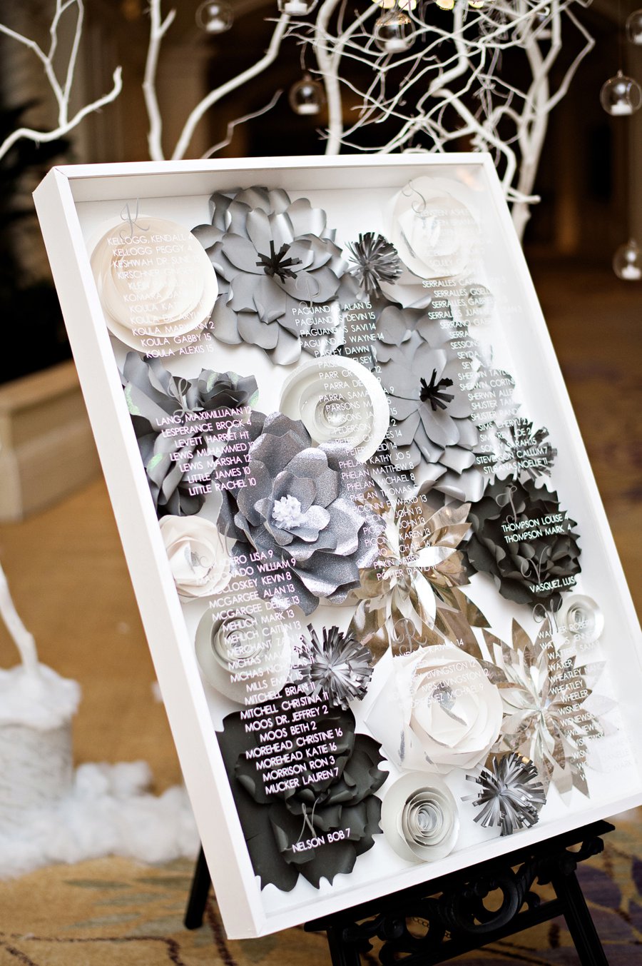 A Silver & White New Years Eve Wedding via TheELD.com