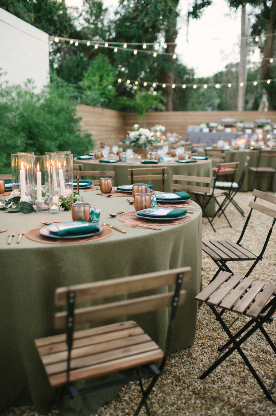 A Modern Copper and Green Holiday Party via TheELD.com