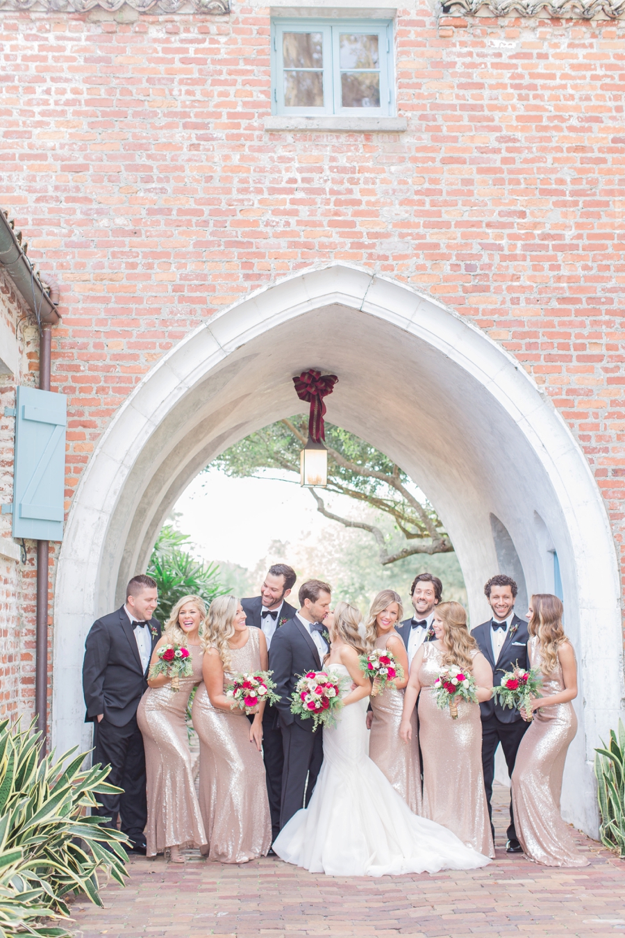 A Red and Gold Orlando Wedding via TheELD.com