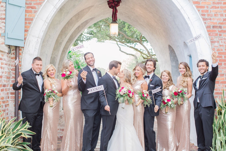 A Red and Gold Orlando Wedding via TheELD.com