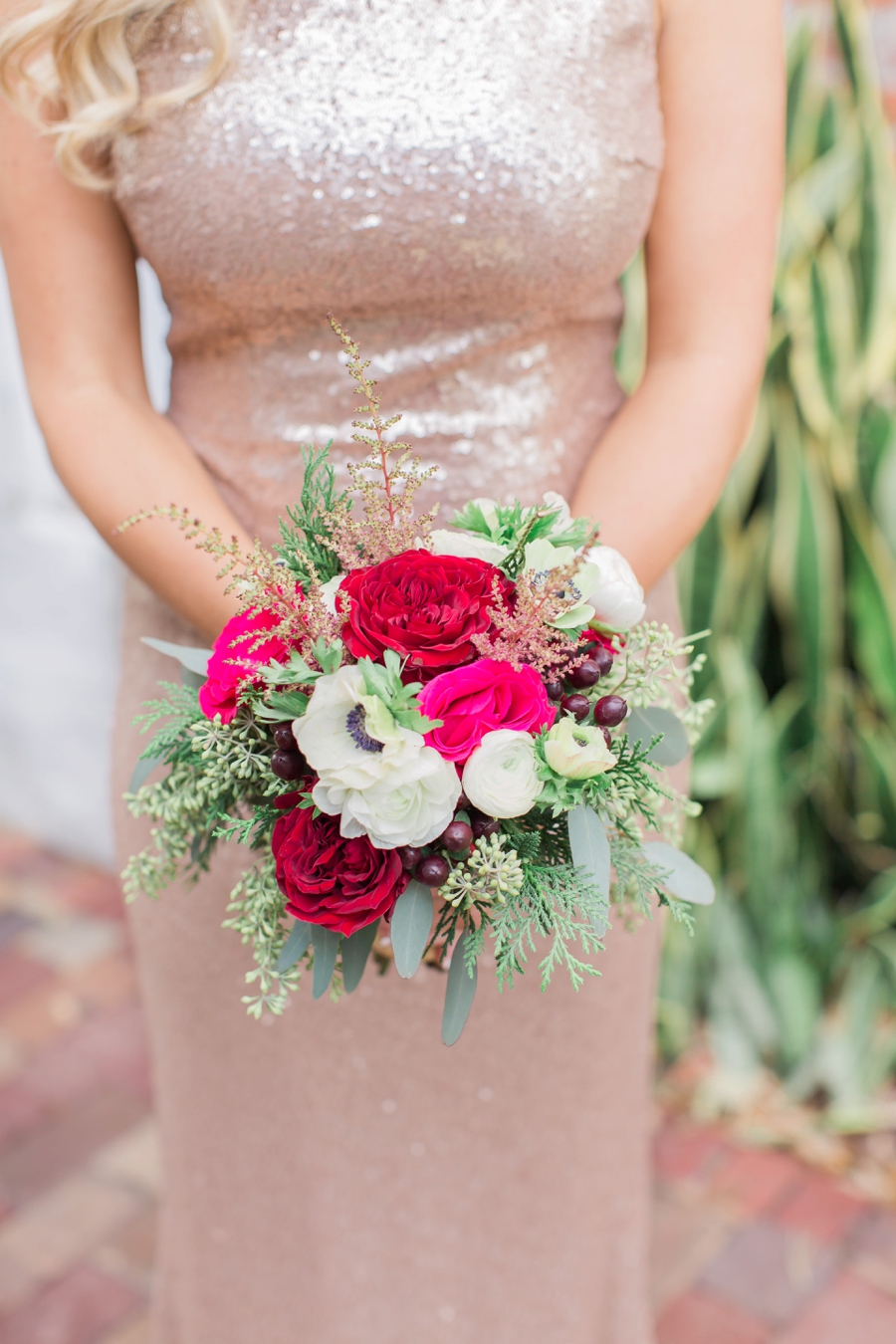 A Red and Gold Orlando Wedding via TheELD.com