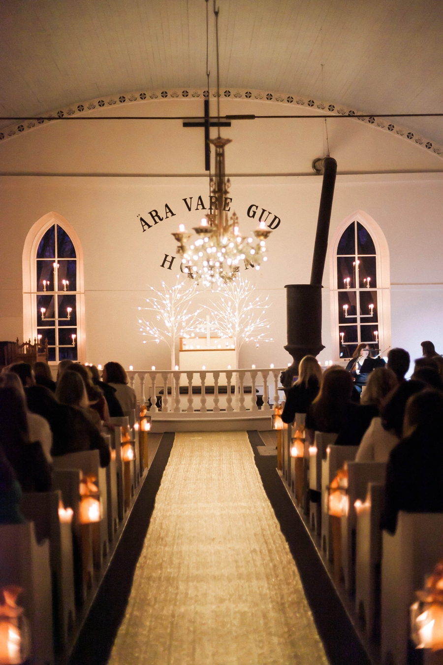 Candlelit White & Gold Boulder Wedding via TheELD.com