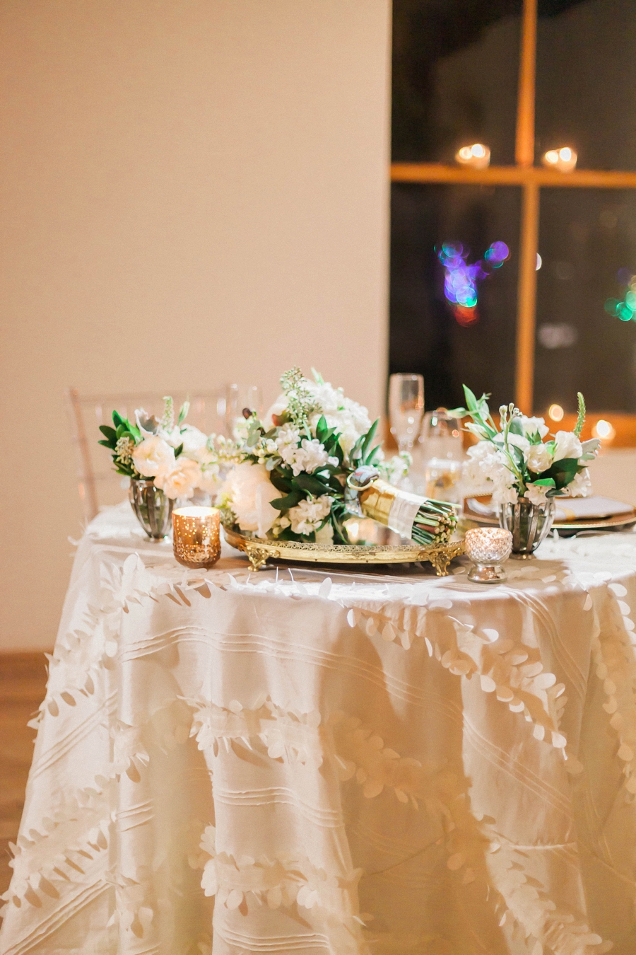 Candlelit White & Gold Boulder Wedding via TheELD.com