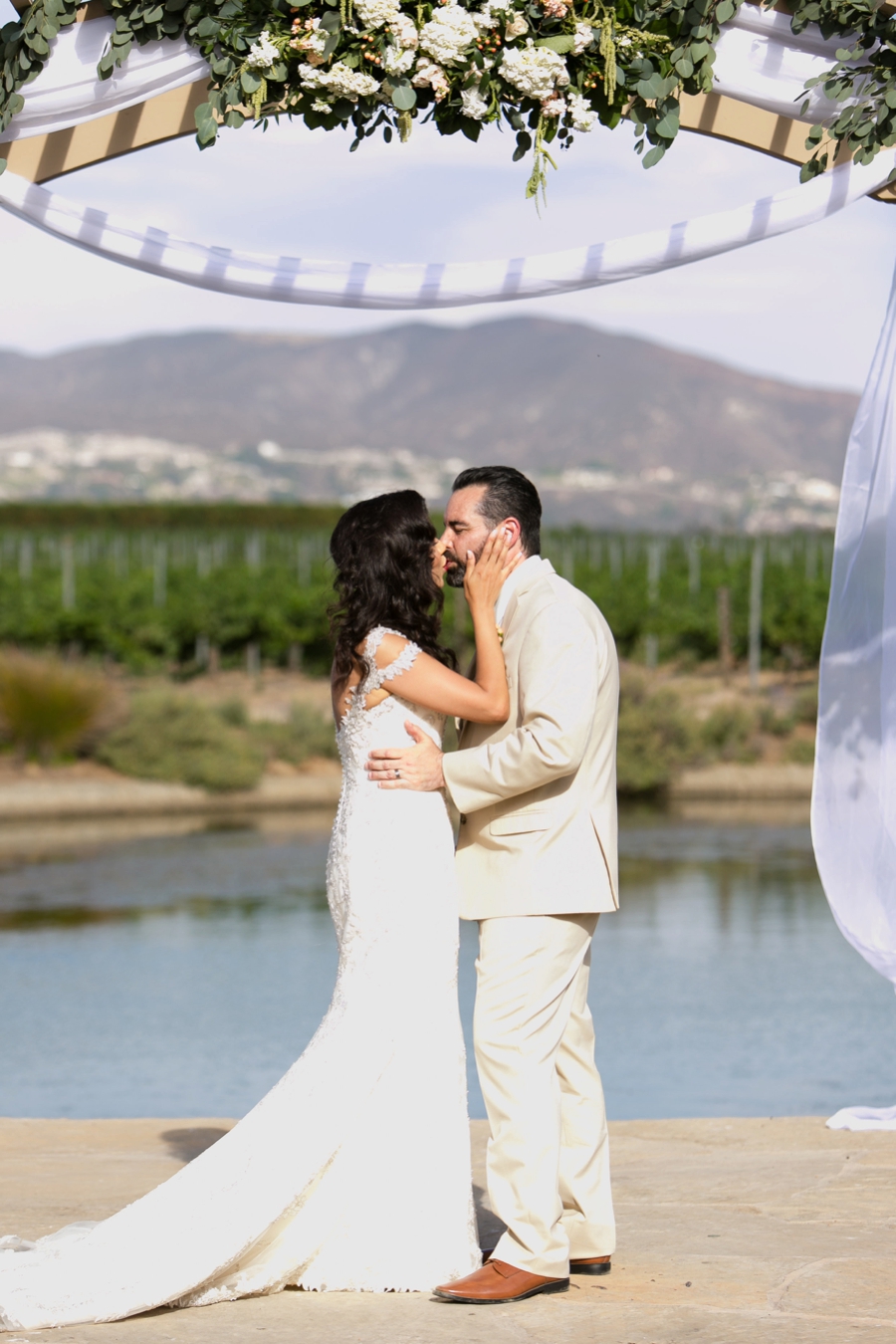 Elegant Blush & White Temecula Wedding via TheELD.com