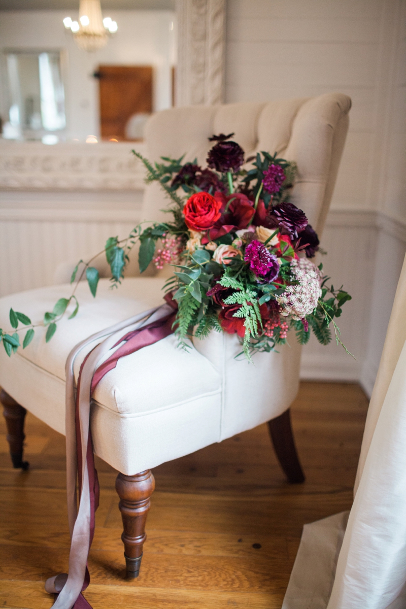 Romantic Red and Green Wedding Inspiration via TheELD.com