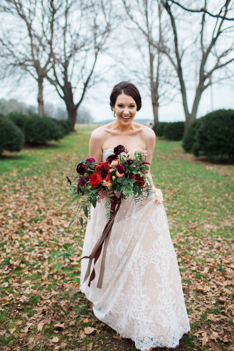 Romantic Red and Green Wedding Inspiration via TheELD.com