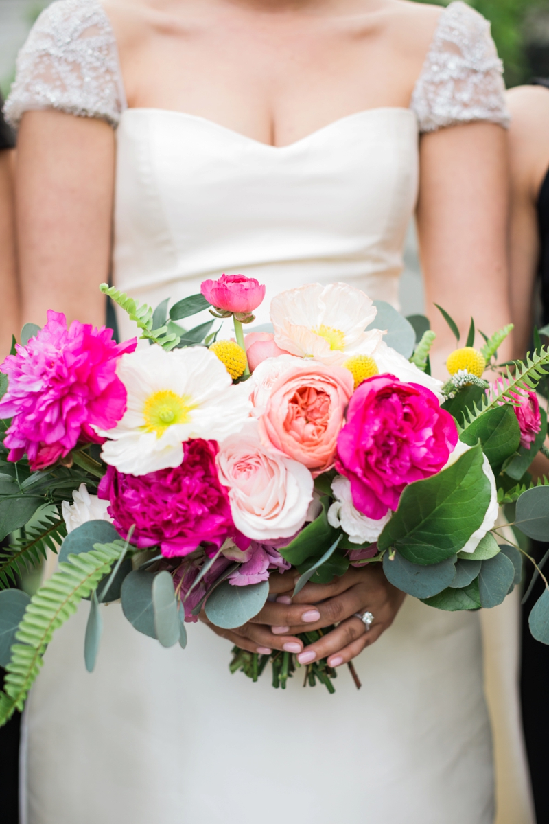 Elegant Pink, Black & Gold Dallas Wedding via TheELD.com