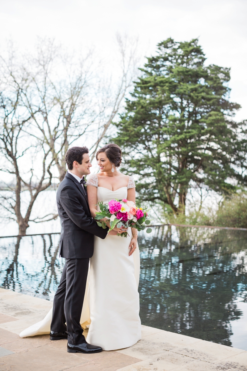 Elegant Pink, Black & Gold Dallas Wedding via TheELD.com