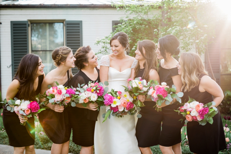 Elegant Pink, Black & Gold Dallas Wedding via TheELD.com