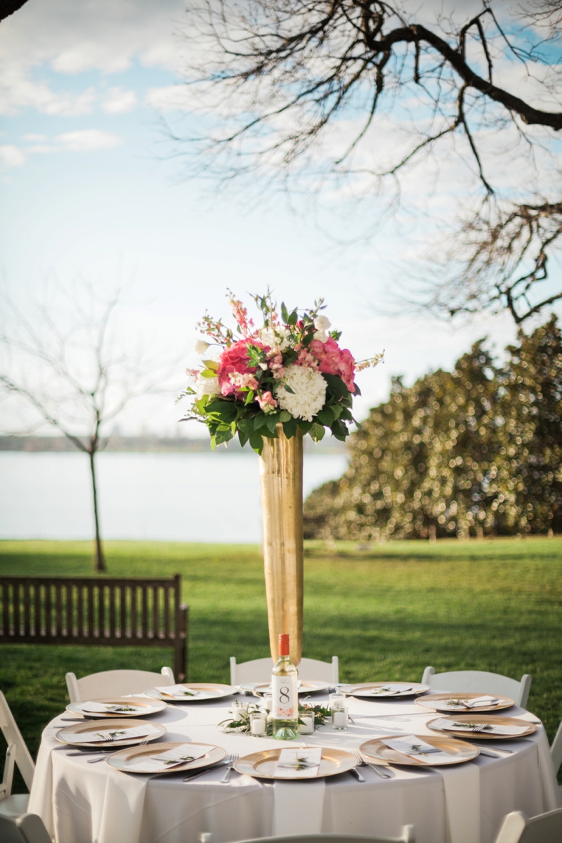 Elegant Pink, Black & Gold Dallas Wedding via TheELD.com