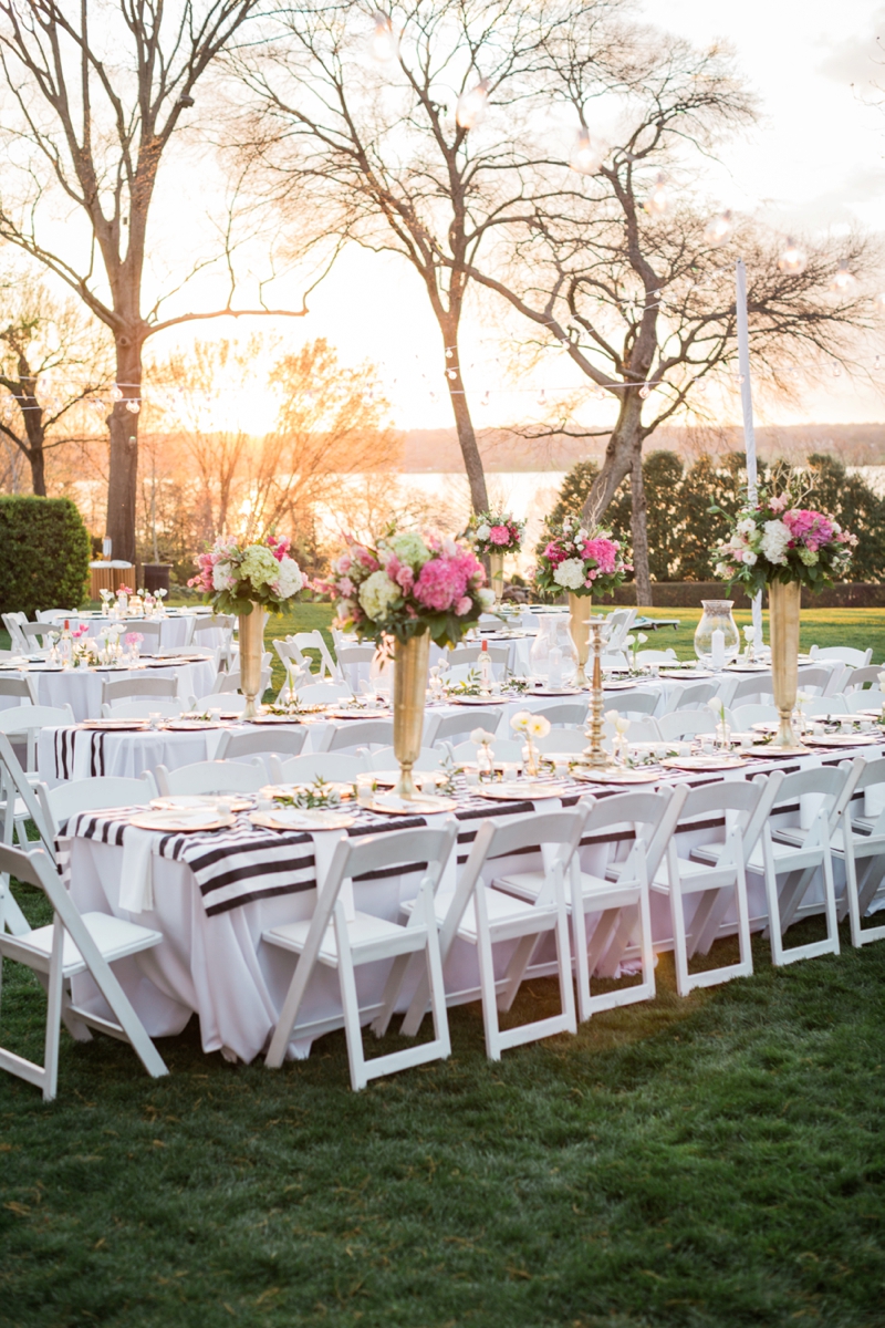 Elegant Pink, Black & Gold Dallas Wedding via TheELD.com