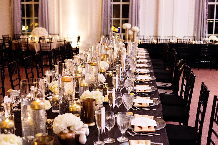 New Years Eve Black and Gold Wedding via TheELD.com