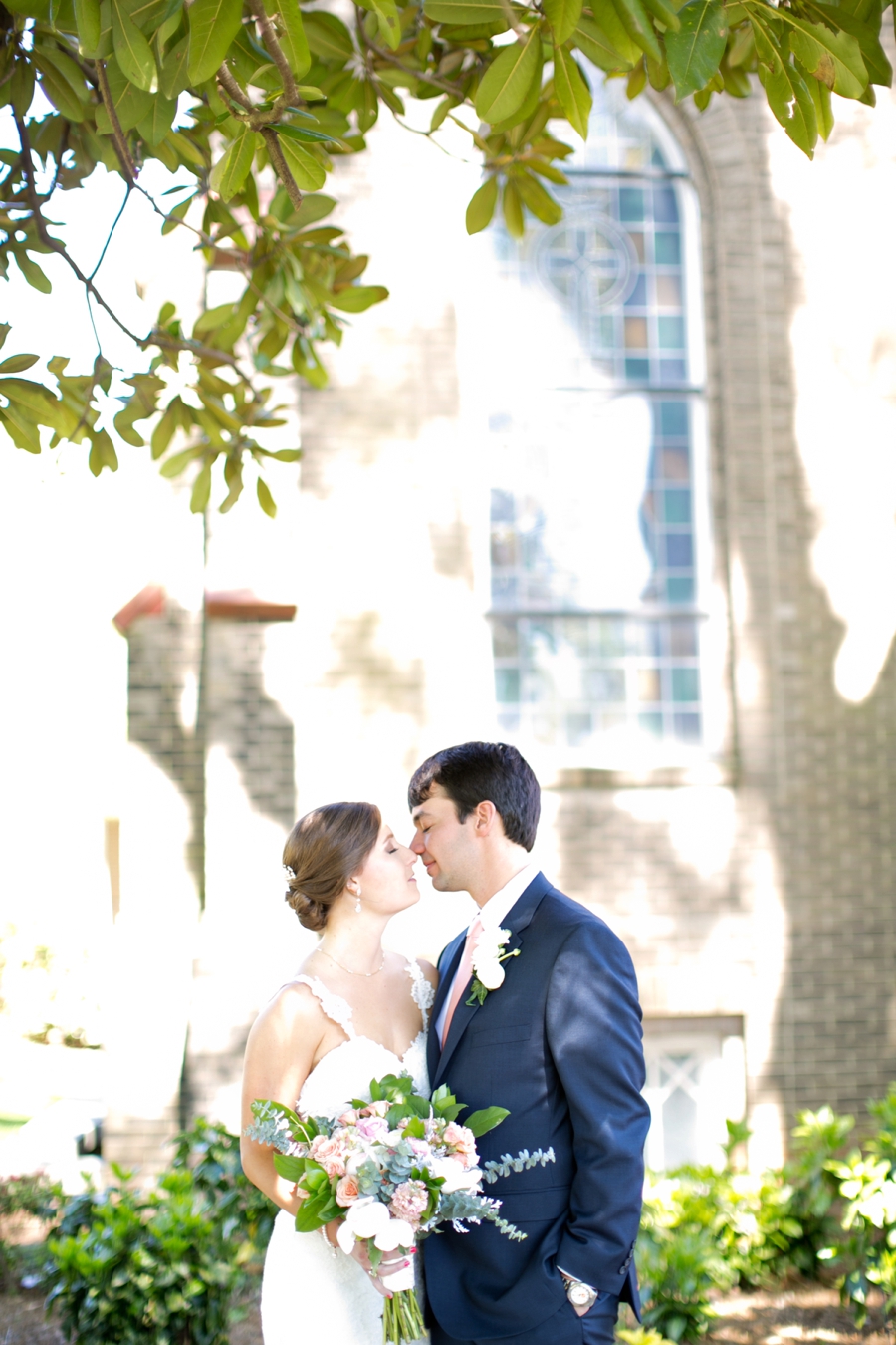 Pink, Blue & Gold South Carolina Wedding via TheELD.com