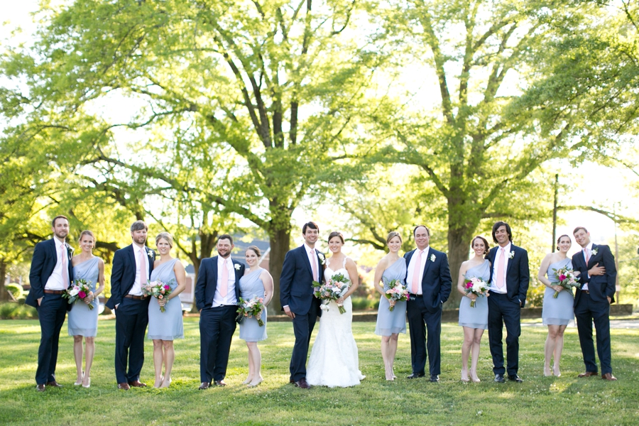 Pink, Blue & Gold South Carolina Wedding via TheELD.com