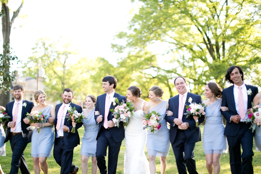 Pink, Blue & Gold South Carolina Wedding via TheELD.com
