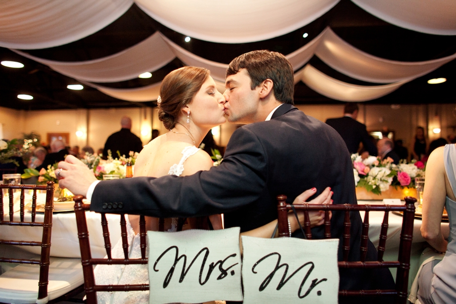 Pink, Blue & Gold South Carolina Wedding via TheELD.com