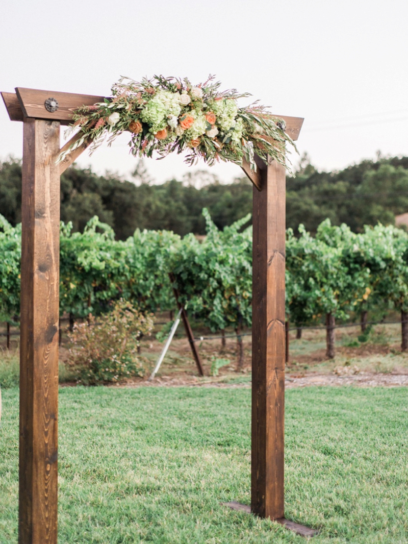 Peach and Gray California Winery Wedding via TheELD.com