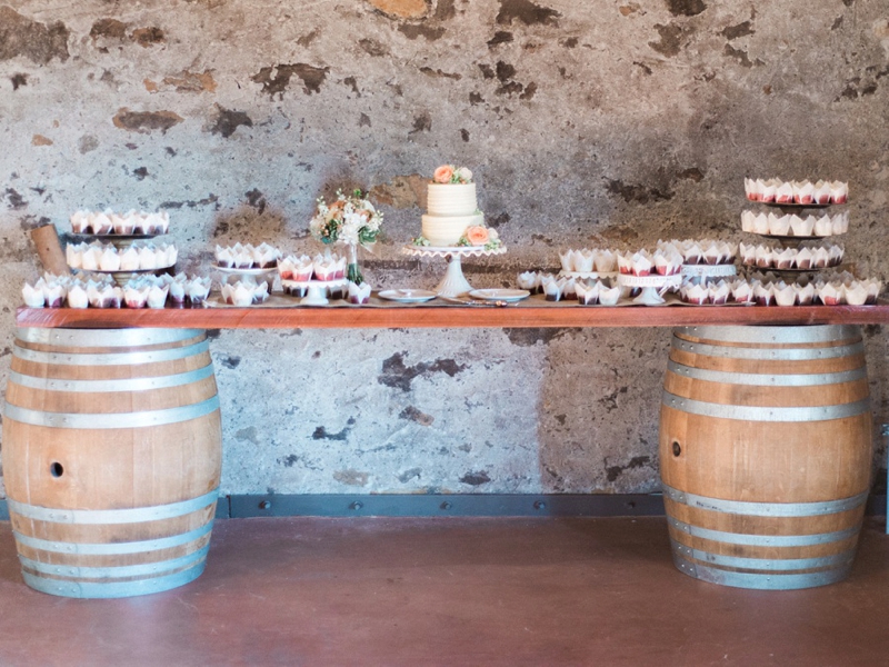 Peach and Gray California Winery Wedding via TheELD.com