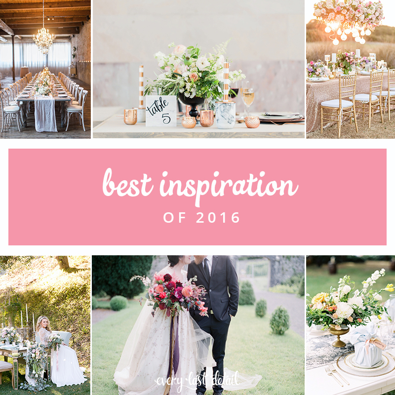 The Best Wedding Inspiration of 2016 via TheELD.com