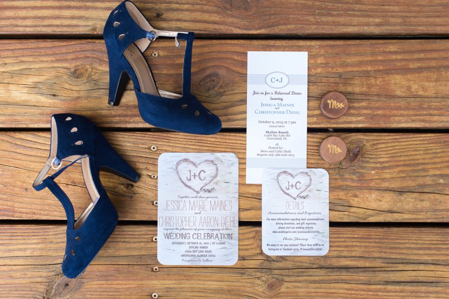 A Navy & Red Rustic Central Florida Wedding via TheELD.com