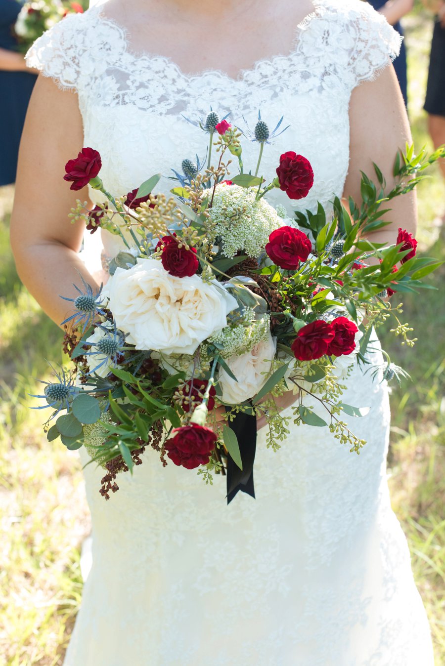 A Navy & Red Rustic Central Florida Wedding via TheELD.com