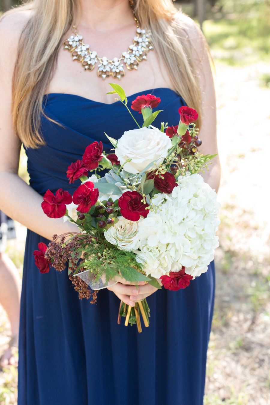 A Navy & Red Rustic Central Florida Wedding via TheELD.com