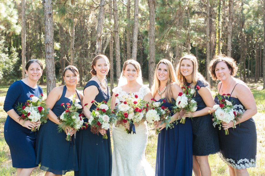 A Navy & Red Rustic Central Florida Wedding via TheELD.com