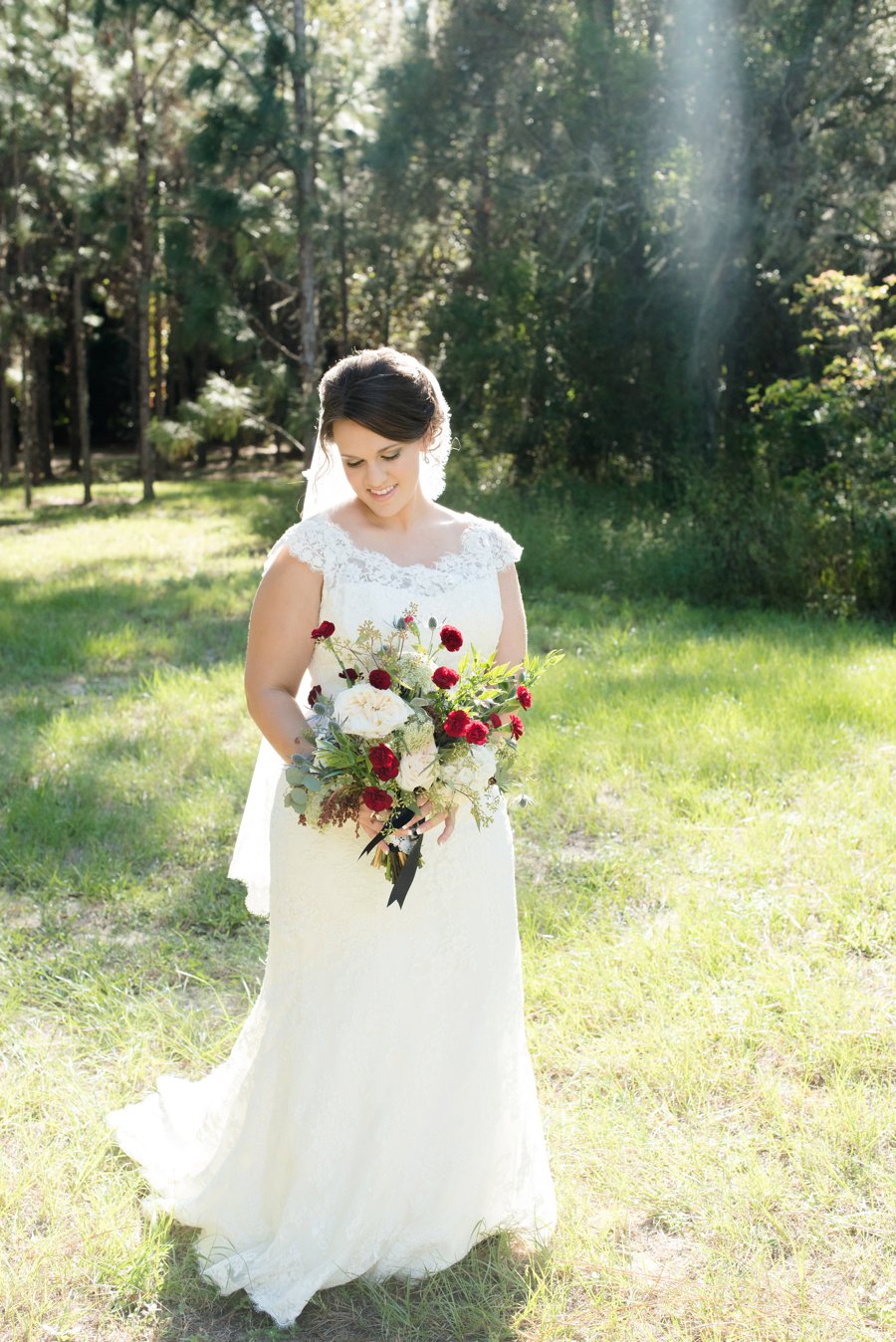 A Navy & Red Rustic Central Florida Wedding via TheELD.com