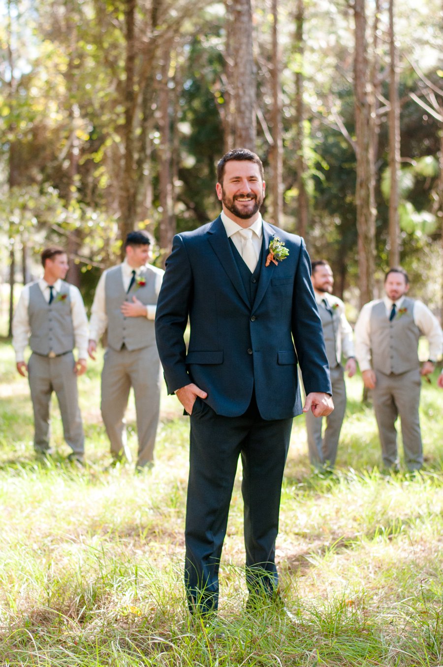 A Navy & Red Rustic Central Florida Wedding via TheELD.com