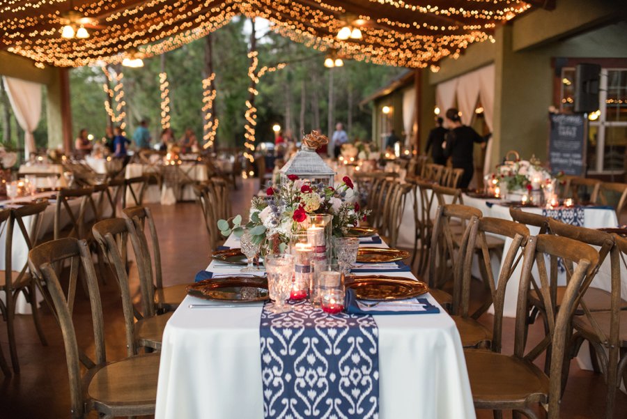 A Navy & Red Rustic Central Florida Wedding via TheELD.com