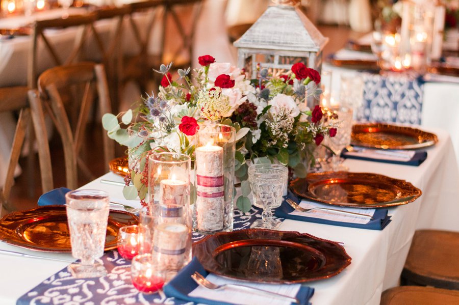 A Navy & Red Rustic Central Florida Wedding via TheELD.com