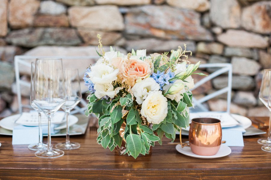 Copper and Dusty Blue Wedding Ideas via TheELD.com