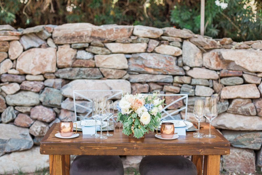 Copper and Dusty Blue Wedding Ideas via TheELD.com