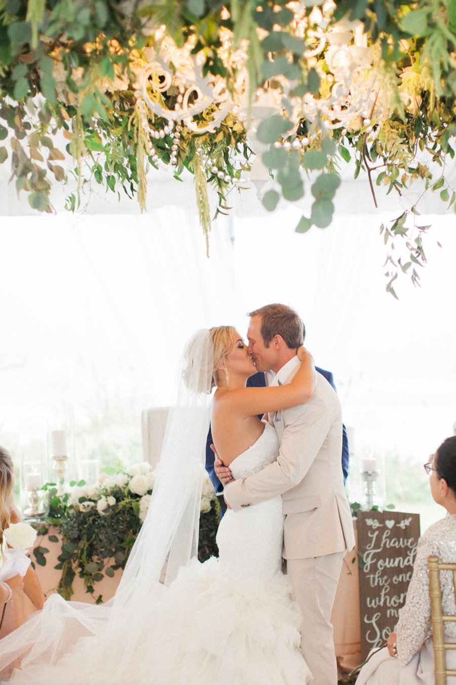 Elegant Blush & White Beach Wedding via TheELD.com