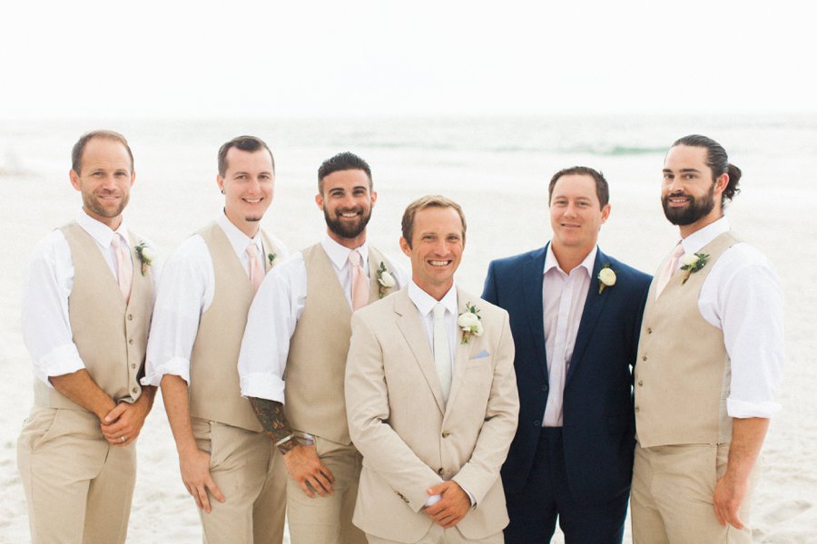 Elegant Blush & White Beach Wedding via TheELD.com