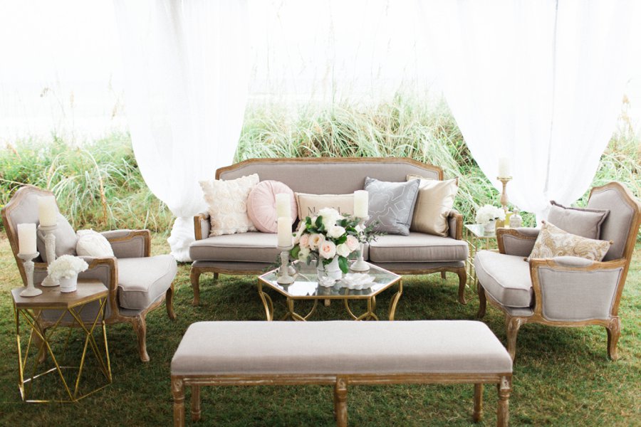 Elegant Blush & White Beach Wedding via TheELD.com