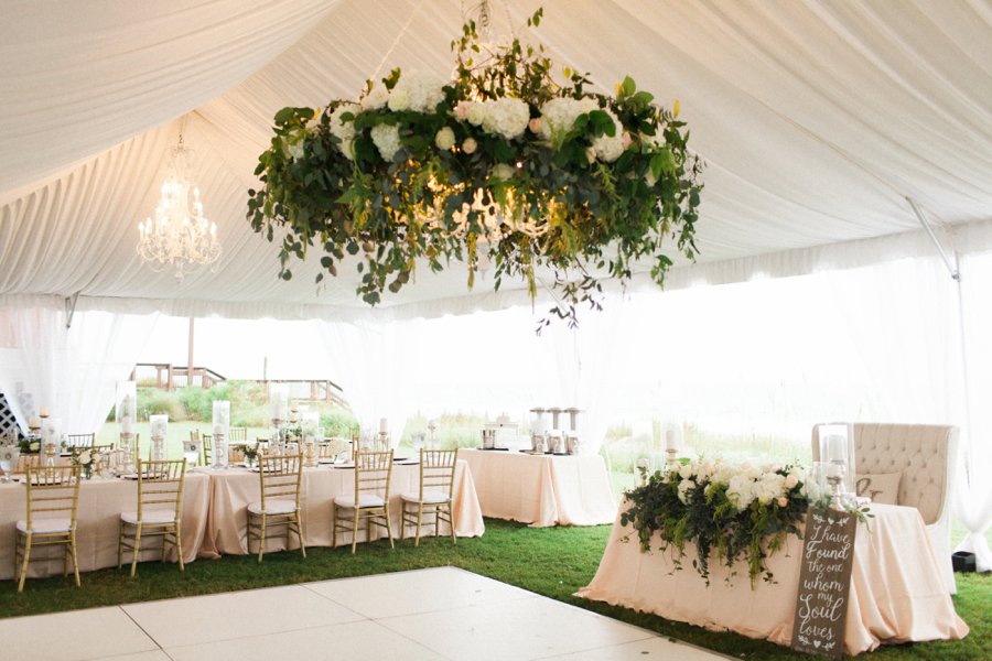 Elegant Blush & White Beach Wedding via TheELD.com