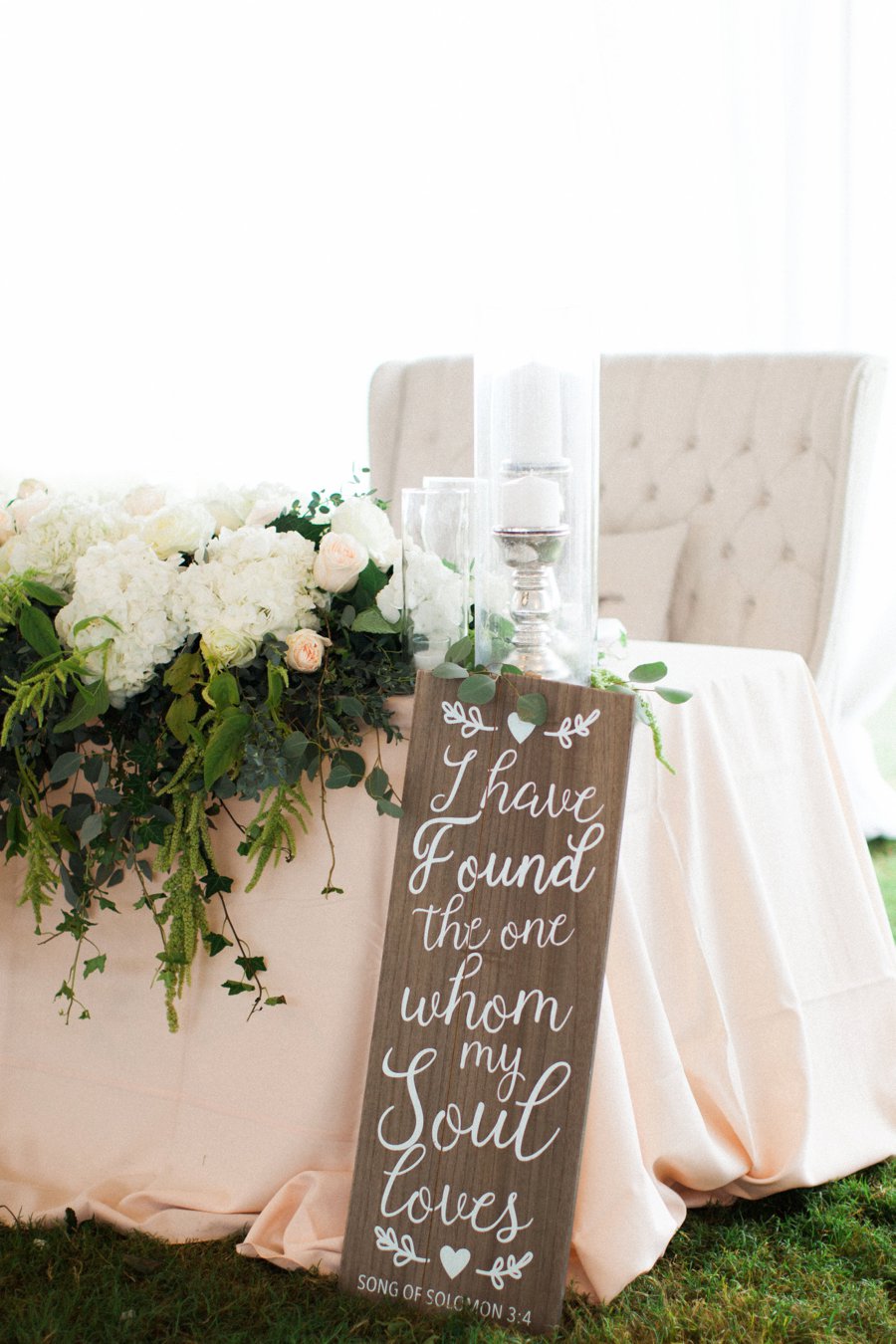 Elegant Blush & White Beach Wedding via TheELD.com