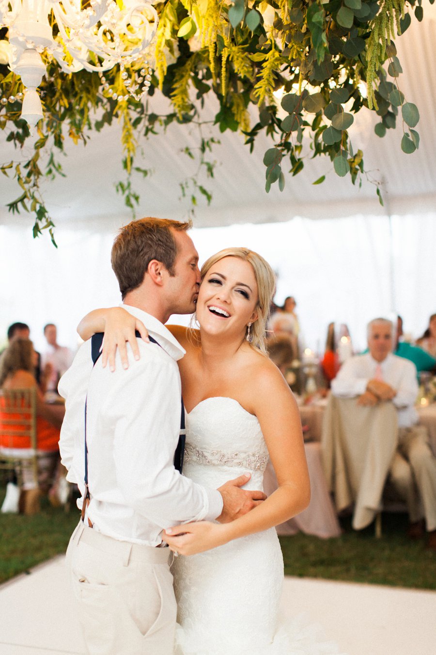 Elegant Blush & White Beach Wedding via TheELD.com