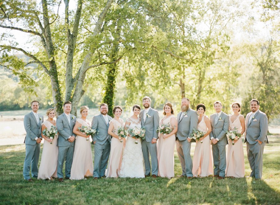 Classic Romantic Blush Nashville Wedding via TheELD.com