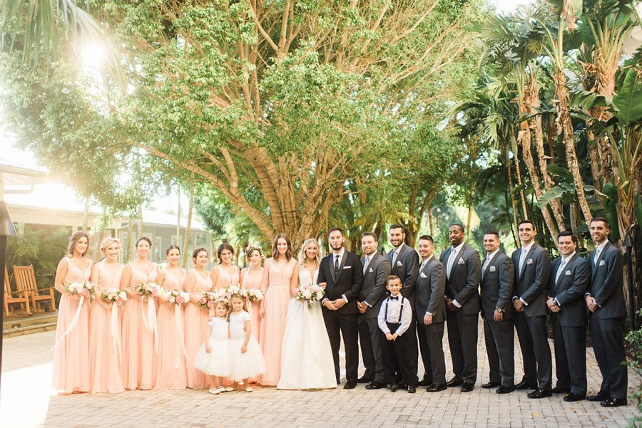 Modern Elegant Blush & Gold Florida Wedding via TheELD.com