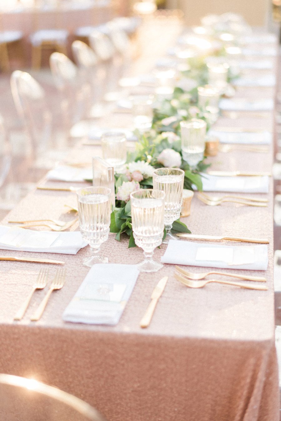 Modern Elegant Blush & Gold Florida Wedding via TheELD.com