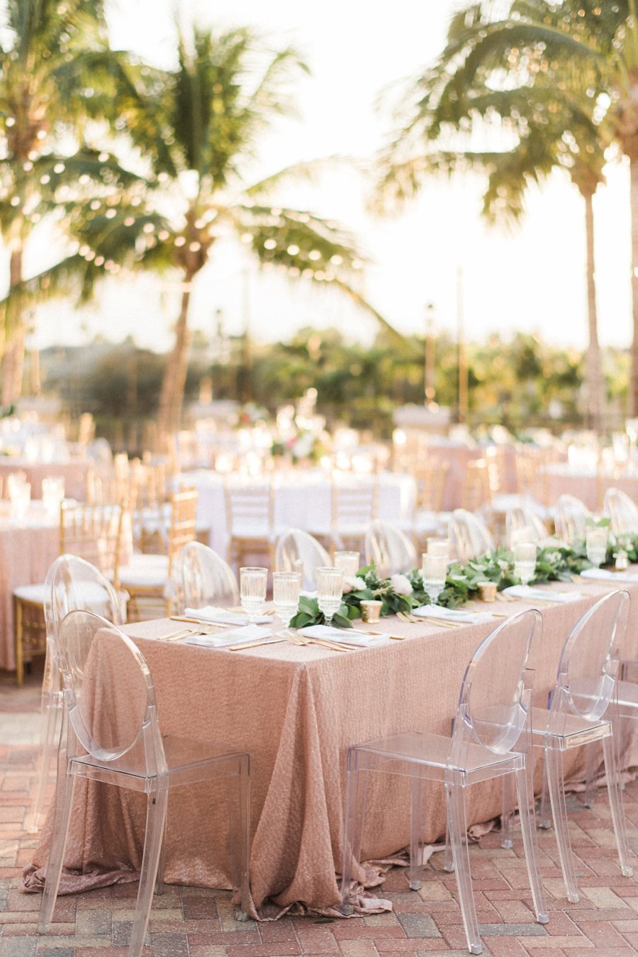 Modern Elegant Blush & Gold Florida Wedding via TheELD.com