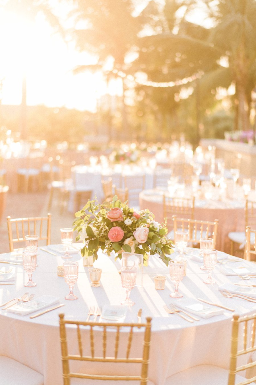 Modern Elegant Blush & Gold Florida Wedding via TheELD.com