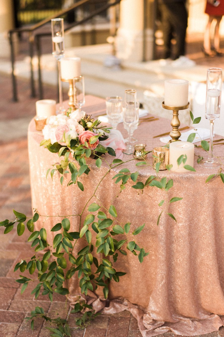 Modern Elegant Blush & Gold Florida Wedding via TheELD.com