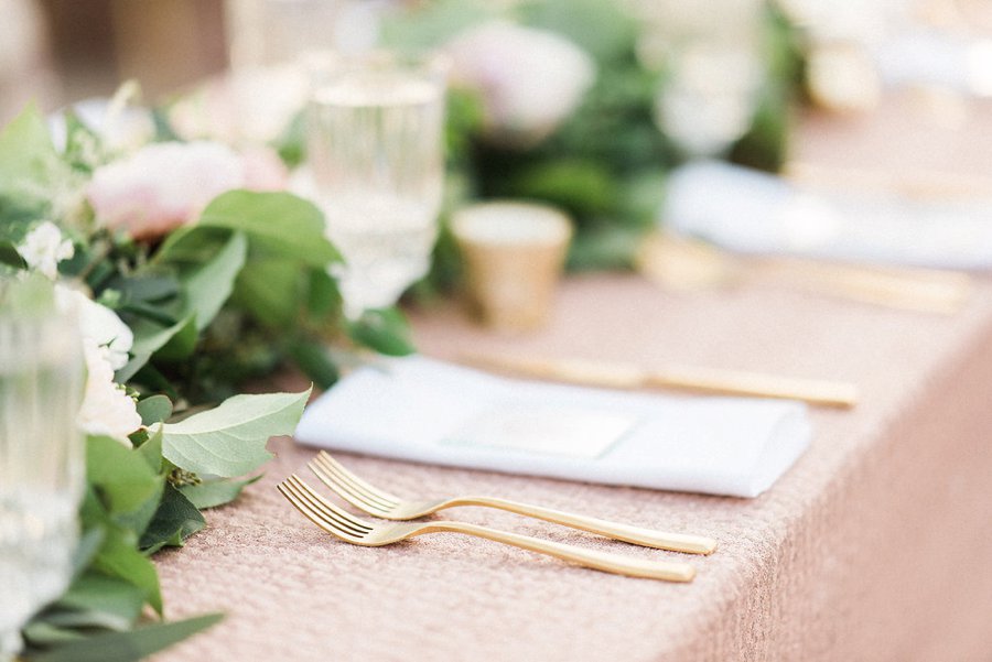 Modern Elegant Blush & Gold Florida Wedding via TheELD.com