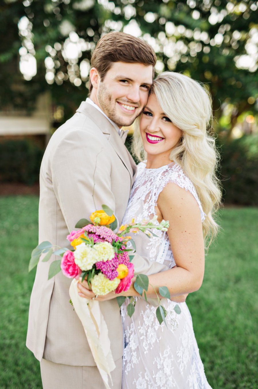 Colorful Southern Farm Wedding Inspiration via TheELD.com