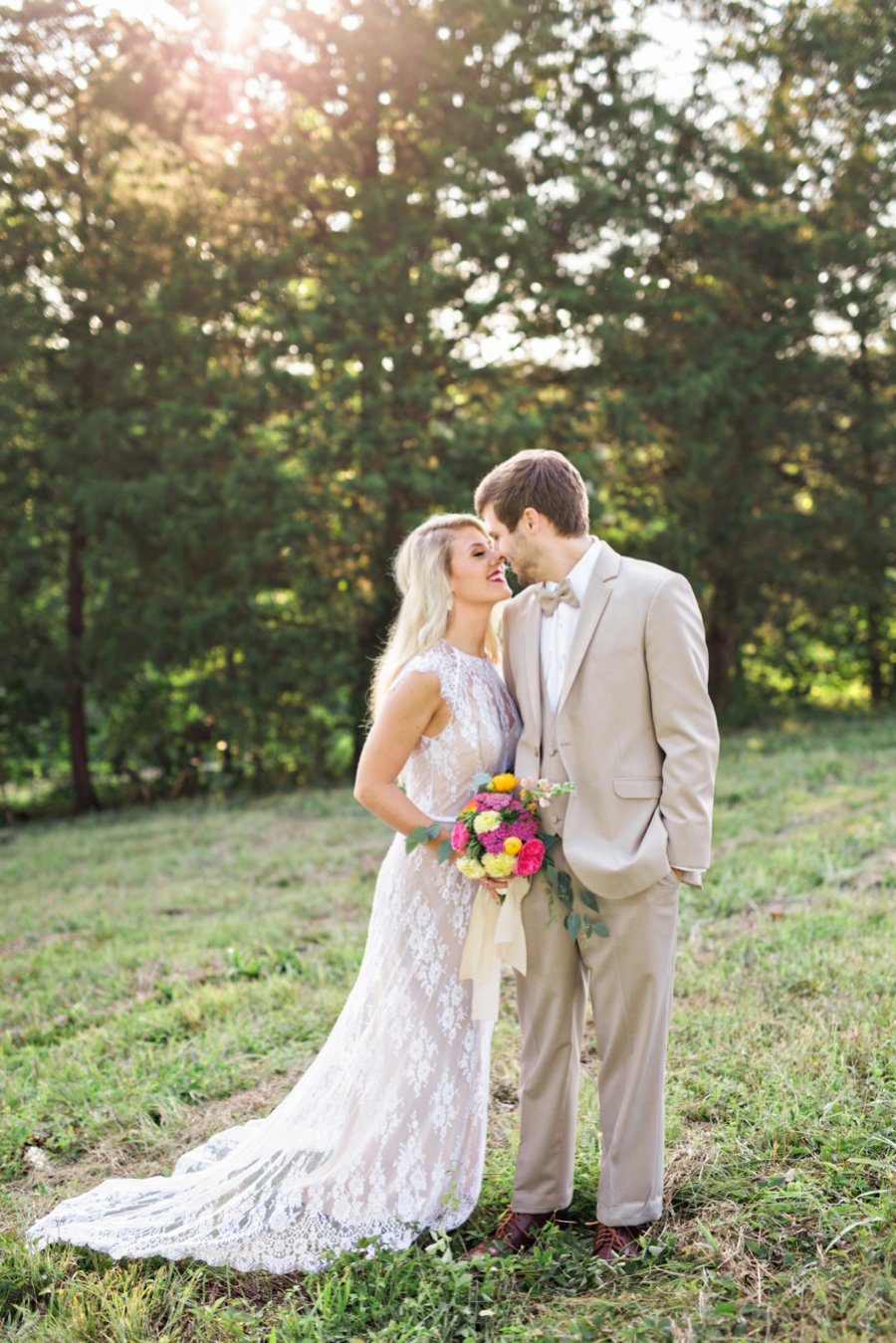 Colorful Southern Farm Wedding Inspiration via TheELD.com