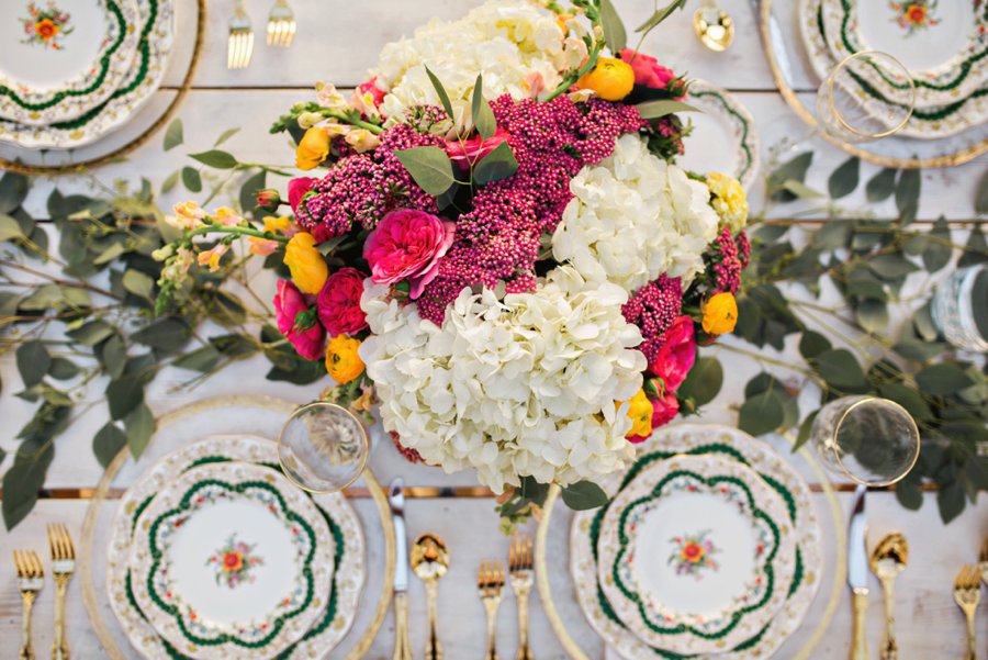 Colorful Southern Farm Wedding Inspiration via TheELD.com