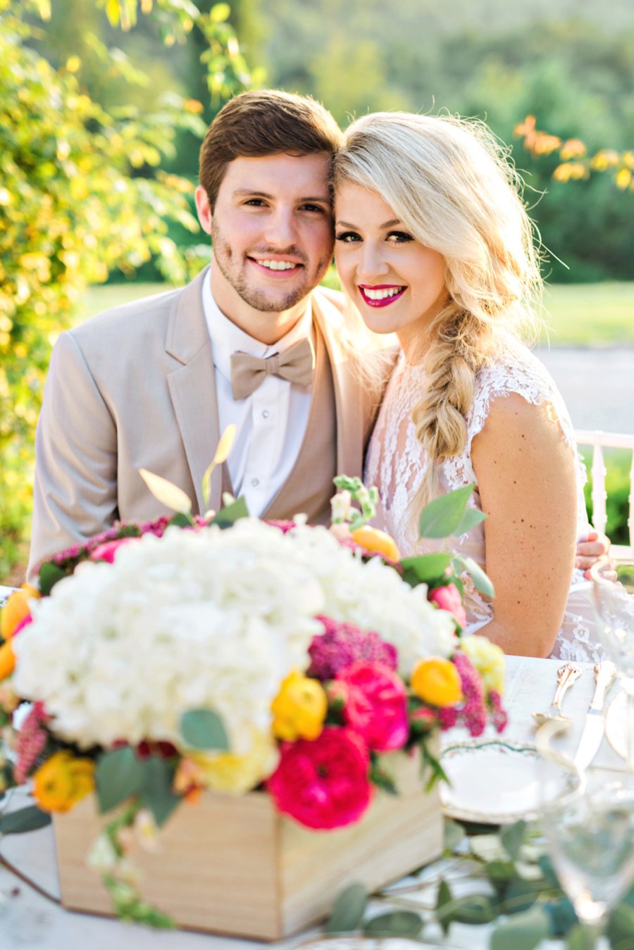 Colorful Southern Farm Wedding Inspiration via TheELD.com